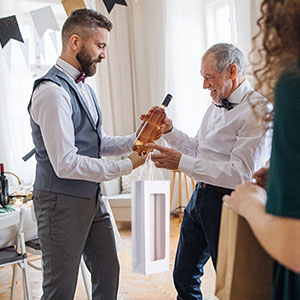 جعبه بسته بندی شراب کاغذ کرافت لوکس قهوه ای رنگ کاغذ بادوام محیطی 3