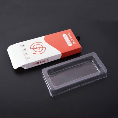 جعبه محصولات الکترونیک سفارشی کابل داده USB جعبه های بسته بندی با پفک