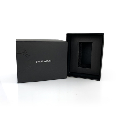 برچسب سفارشی پرمیوم چاپ نقطه UV جعبه های ساعت سفت جعبه های بسته بندی هدیه با سینی ایوا برای ساعت هوشمند