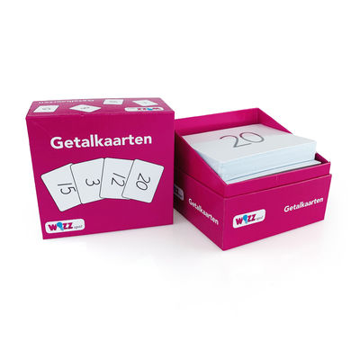 کارت‌های فلش شماره AR بازی سرگرم‌کننده و محبوب سفارشی با بسته‌بندی جعبه‌های کاغذی سفارشی برای کارت بازی