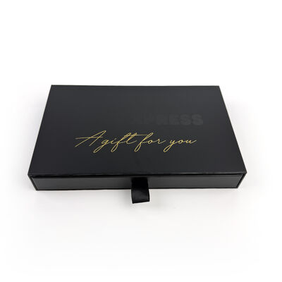 عمده فروشی مواد سازگار با محیط زیست کشویی سیاه لوازم جانبی تلفن جعبه هدیه جعبه کیف تلفن جعبه بسته بندی با EVA Spot UV