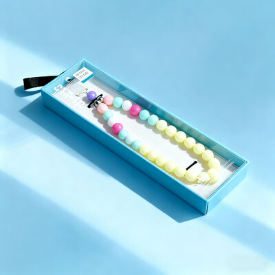 برچسب سفارشی مروارید دستبند جعبه های بسته بندی باله های تلفن بند هدیه بسته بندی جعبه کاغذی با پنجره